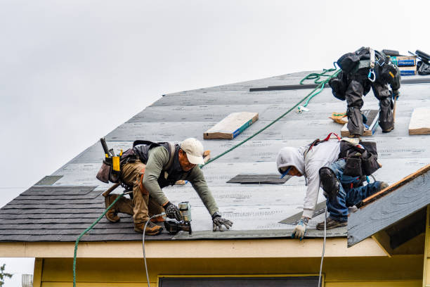 Professional Gutter Installation technician working in Prospect, VA